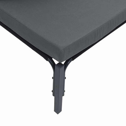 vidaXL Gartensofa-set mit Kissen 10 pcs Schwarz Stahl