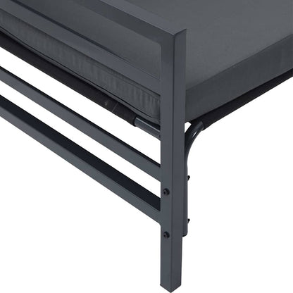 vidaXL Ensemble de canapés de jardin avec coussins 12 pcs Acier noir