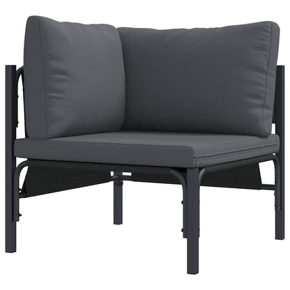 vidaXL Ensemble de canapés de jardin avec coussins 12 pcs Acier noir