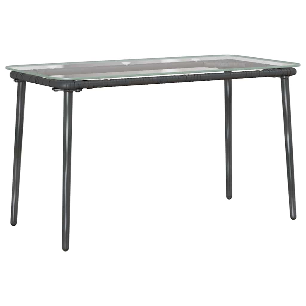 vidaXL Salon de jardin avec coussins 4 pcs Noir et crème Résine tressée