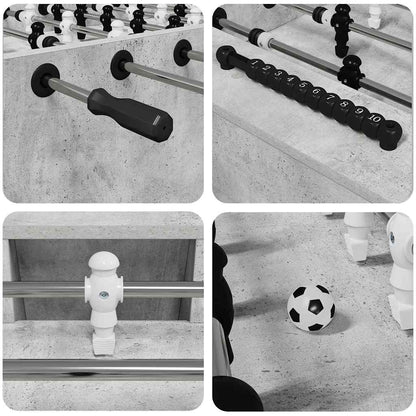 vidaXL Fußballtisch Beton Grau 146,5 x 74 x 85 cm Holzwerkstoff
