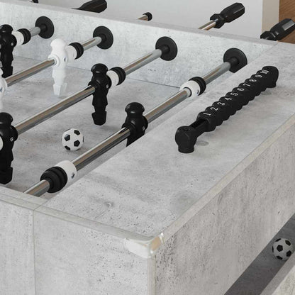 vidaXL Fußballtisch Beton Grau 146,5 x 74 x 85 cm Holzwerkstoff