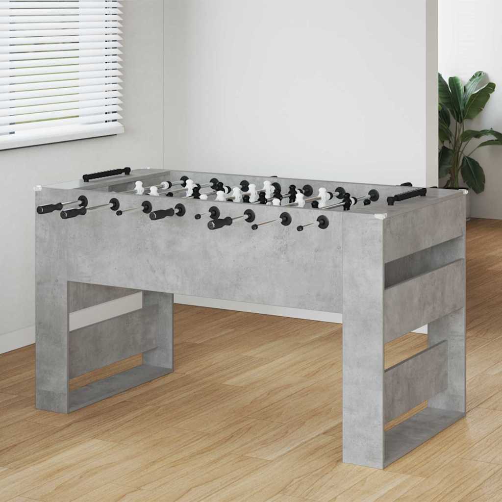 vidaXL Fußballtisch Beton Grau 146,5 x 74 x 85 cm Holzwerkstoff