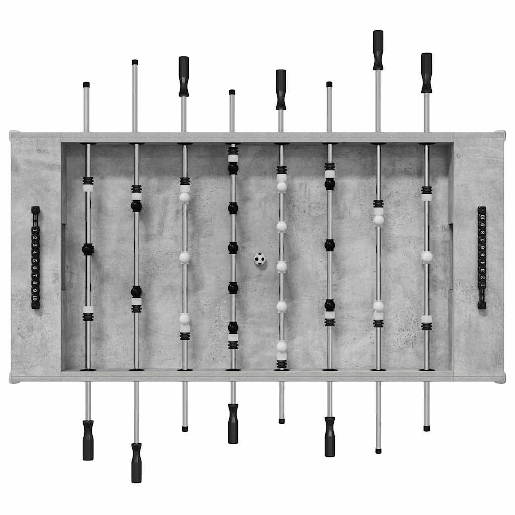vidaXL Fußballtisch Beton Grau 146,5 x 74 x 85 cm Holzwerkstoff