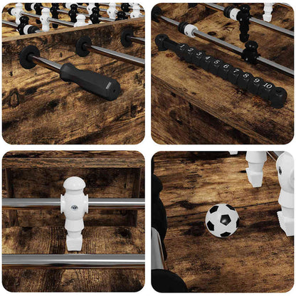 Tischfußballtisch Geräucherte Eiche 146,5 x 74 x 85 cm