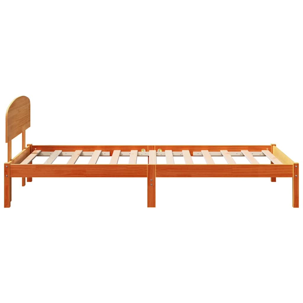 Bettrahmen Wachsbraun 100 x 200 cm Massives Kiefernholz