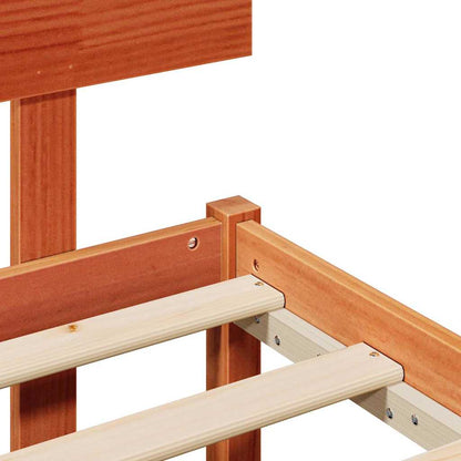 Bettrahmen Wachsbraun 80 x 200 cm Massives Kiefernholz