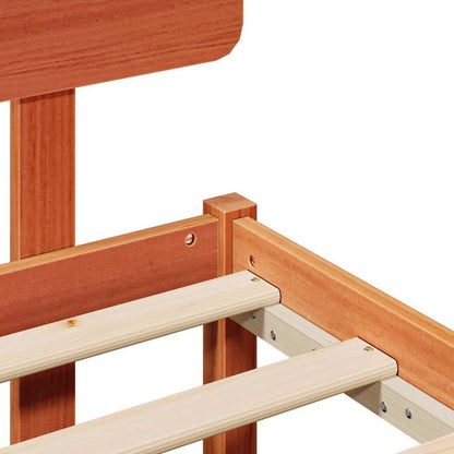 Bettrahmen Wachsbraun 80 x 200 cm Massives Kiefernholz