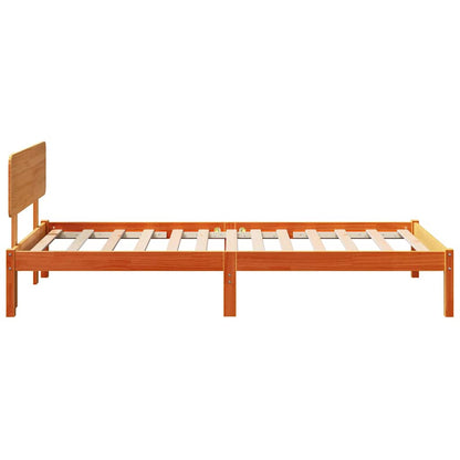Bettrahmen Wachsbraun 80 x 200 cm Massives Kiefernholz