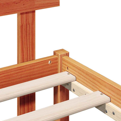 Bettgestell mit Kopfteil Braun 75 x 190 cm Massivholz Kiefer