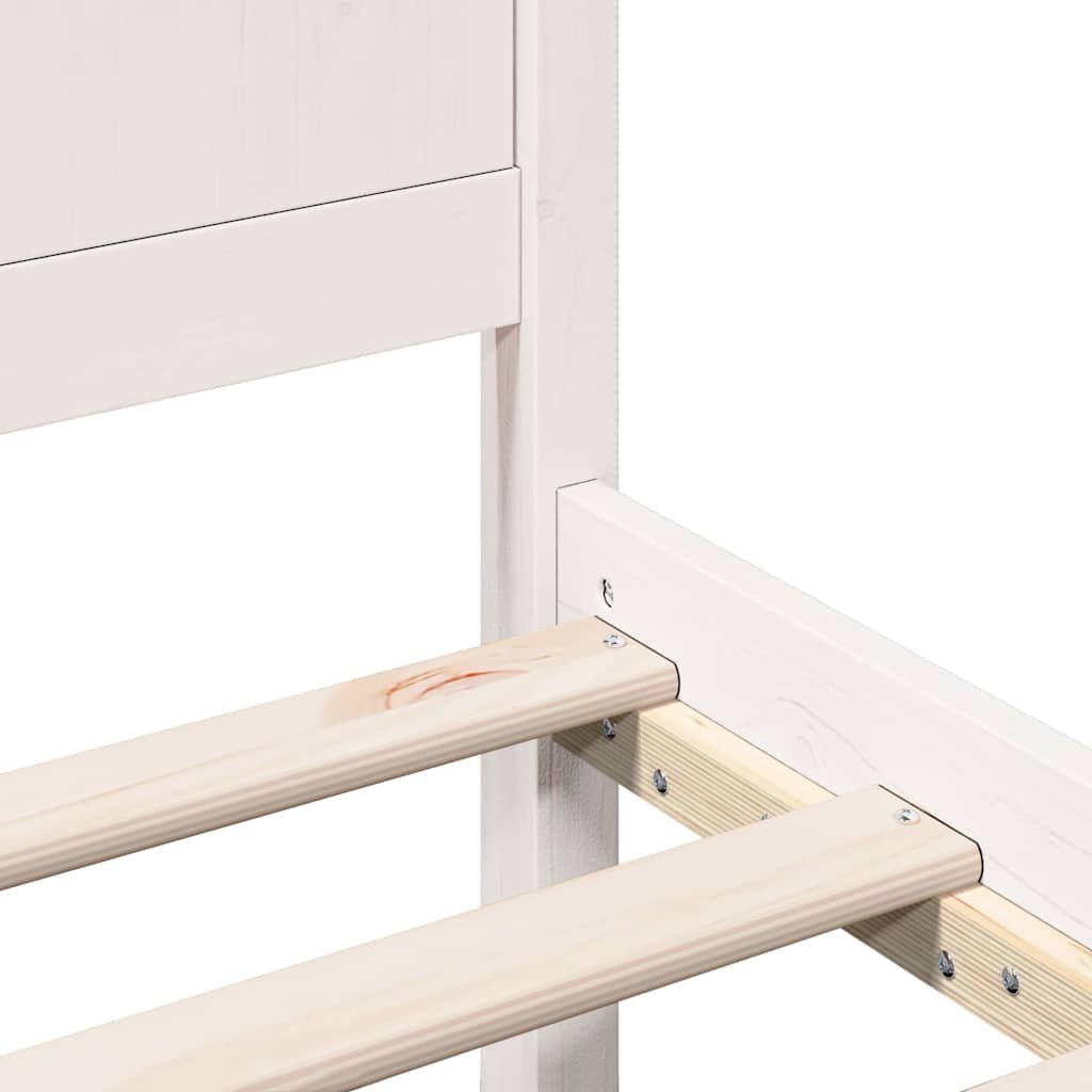 Bettgestell Weiß 80 x 200 cm Massivholz Kiefer