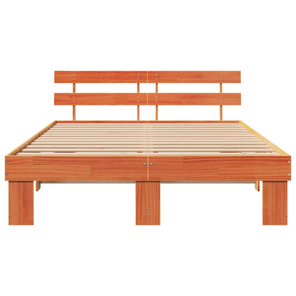 Bettrahmen Wachsbraun 140 x 200 cm Massives Kiefernholz