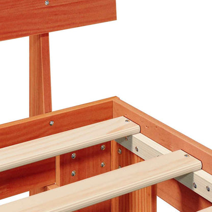 Bettrahmen Wachsbraun 150 x 200 cm Massives Kiefernholz