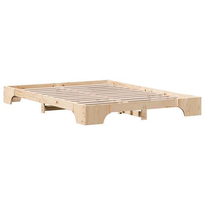 Bettrahmen Natur 150 x 200 cm Massives Kiefernholz