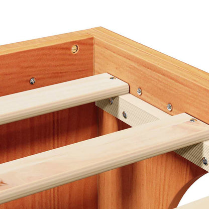 Bettrahmen Wachsbraun 150 x 200 cm Massives Kiefernholz