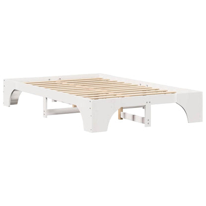 Bettrahmen Weiß 120 x 200 cm Massives Kiefernholz