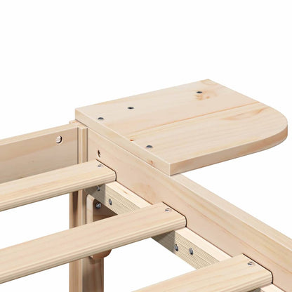 Bettrahmen Natur 90 x 190 cm Massives Kiefernholz