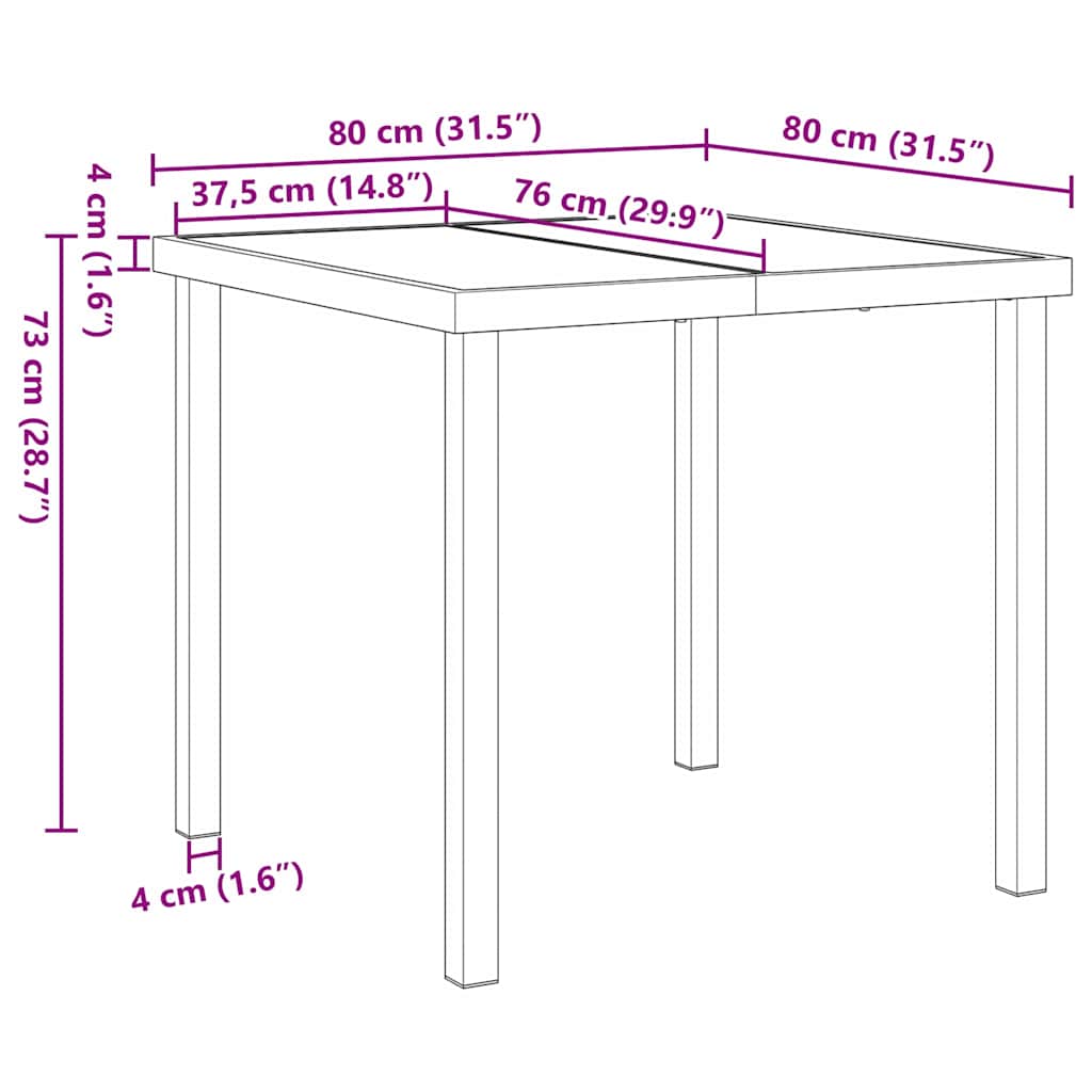 Garten Essgruppe 5 pcs Braun und Schwarz PE-Rattan