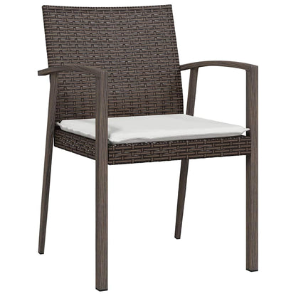 vidaXL Garten Essgruppe 5 pcs Braun und Schwarz PE-Rattan