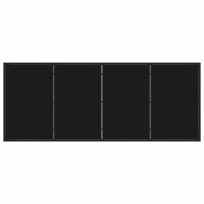 Garten Essgruppe 9 pcs Schwarz Pulverbeschichteter Stahl