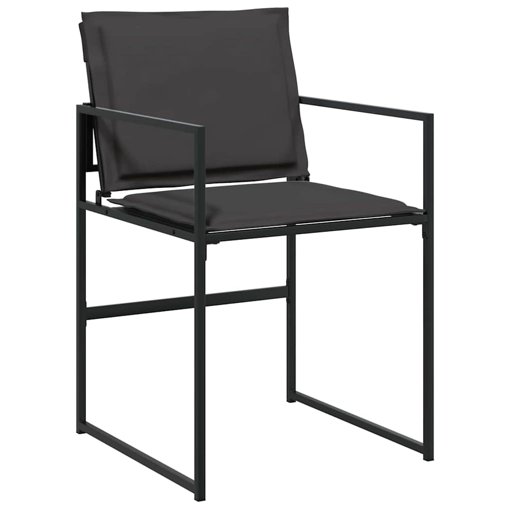 vidaXL Ensemble de salle à manger de jardin 5 pcs Acier enduit de poudre noir