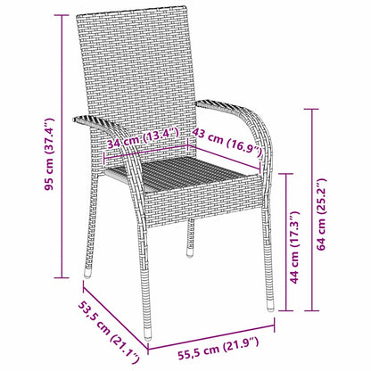 Garten Essgruppe 5 pcs Braun Pulverbeschichteter Stahl