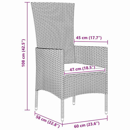 vidaXL Salle à manger de jardin avec coussins 7 pcs Beige résine tressée