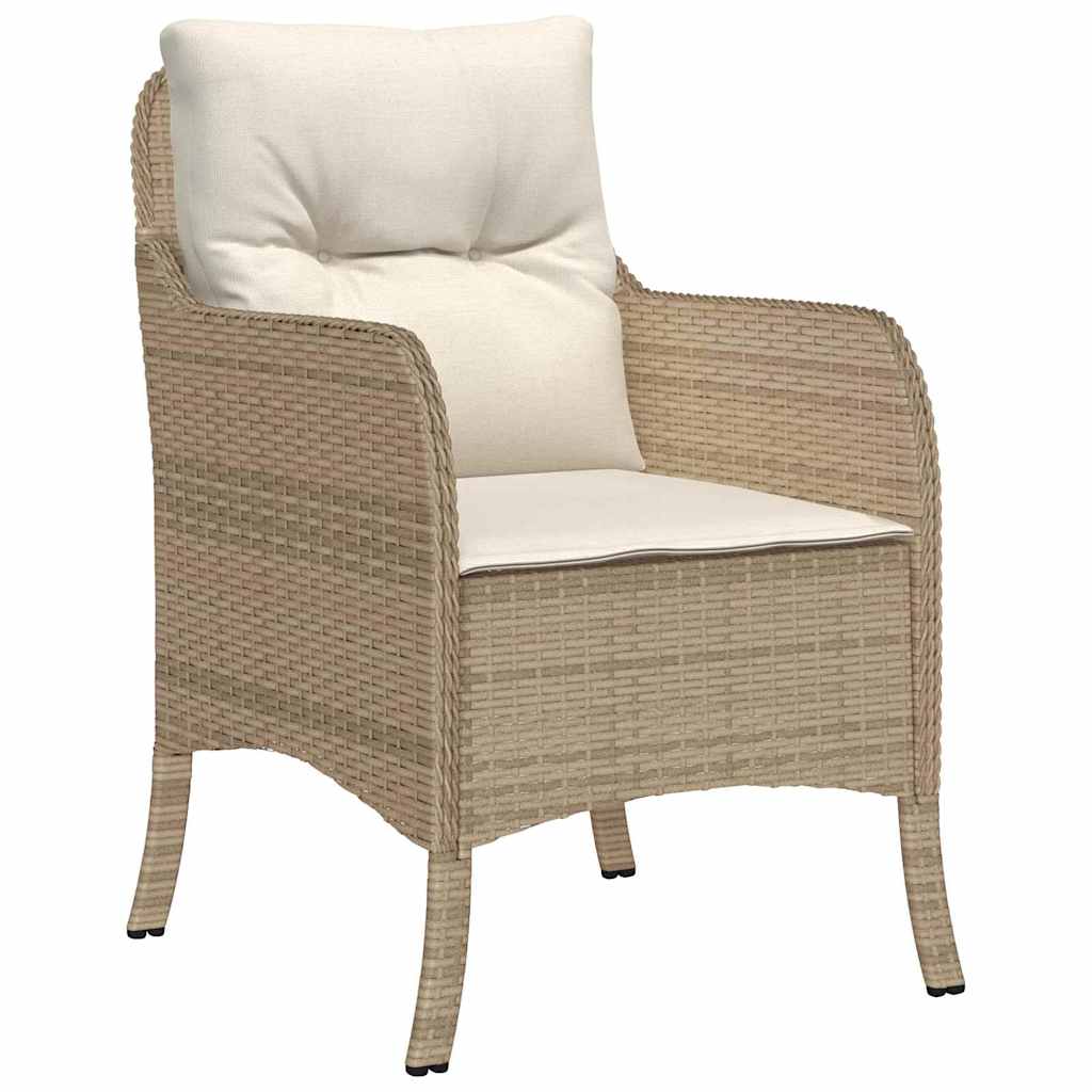 Garten Essgruppe mit Kissen 9 pcs Beige Poly-Rattan