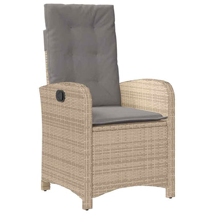 vidaXL Mobilier de jardin avec coussins 5 pcs Beige Résine tressée