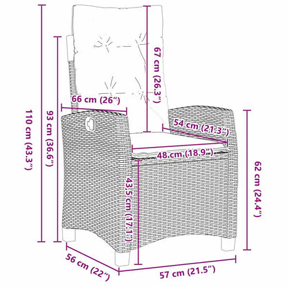 Garten Essgruppe mit Kissen 7 pcs Schwarz Poly-Rattan