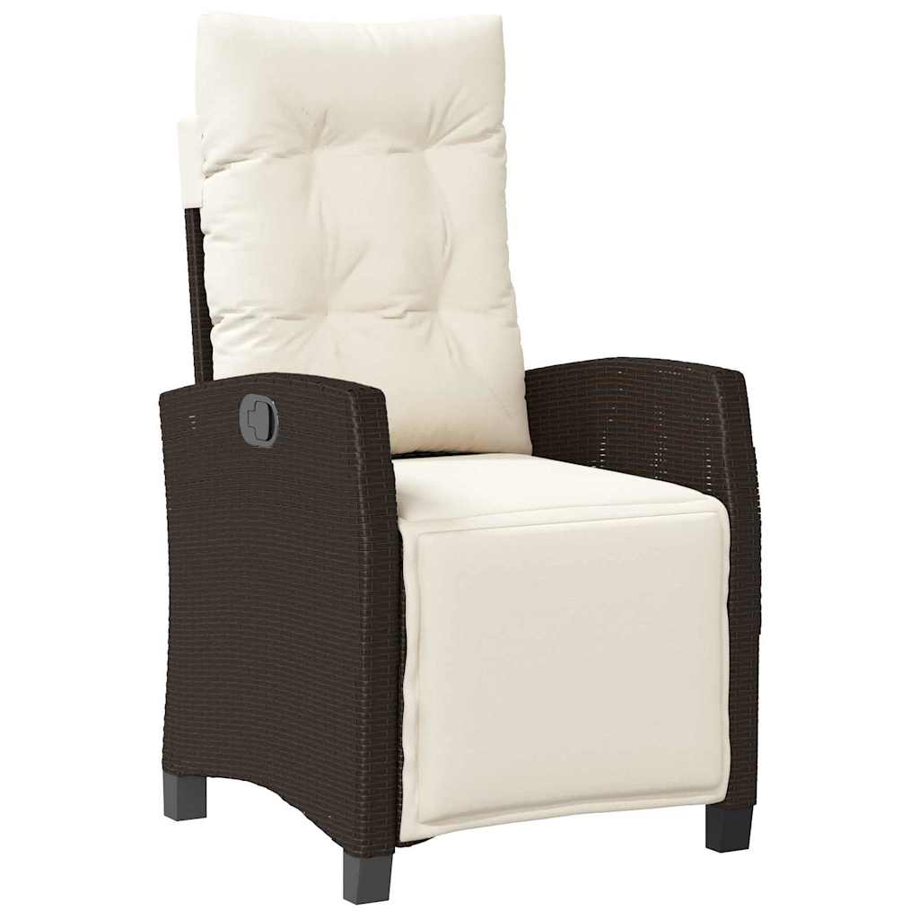 Garten Essgruppe mit Kissen 7 pcs Braun Poly-Rattan