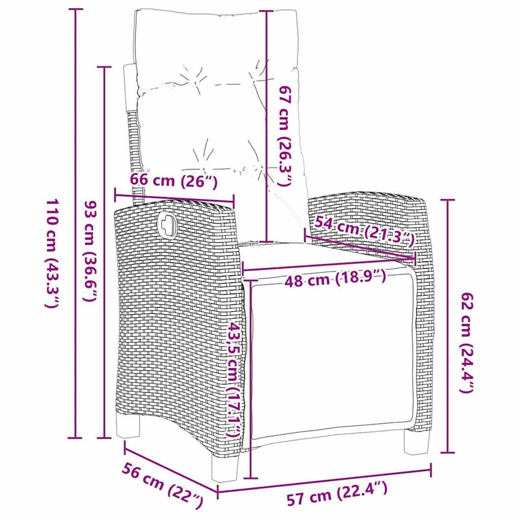 Garten Essgruppe mit Kissen 5 pcs Beige Poly-Rattan