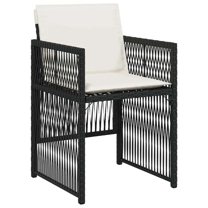 vidaXL Ensemble de salle à manger de jardin 5 pcs Acier enduit de poudre noir