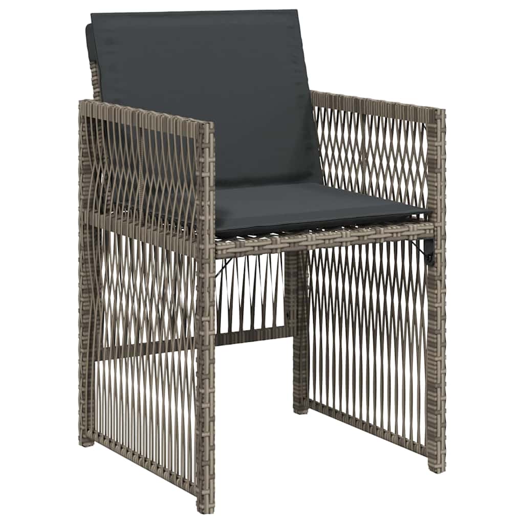 vidaXL Garten Essgruppe 5 pcs Grau Pulverbeschichteter Stahl