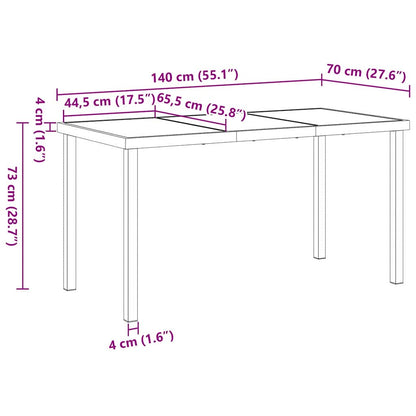 Garten Essgruppe 5 pcs Hellgrau Pulverbeschichteter Stahl