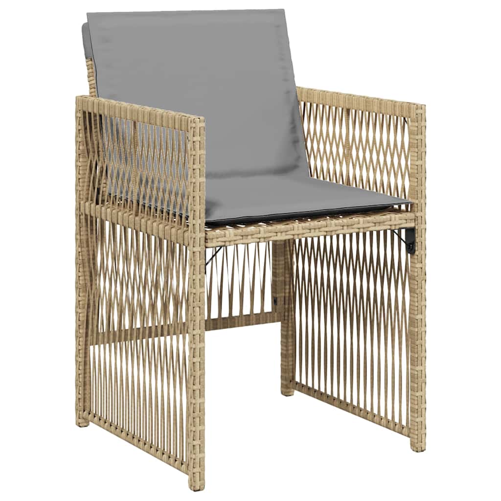 vidaXL Salon de jardin à dîner 5 pcs Acier enduit de poudre Beige