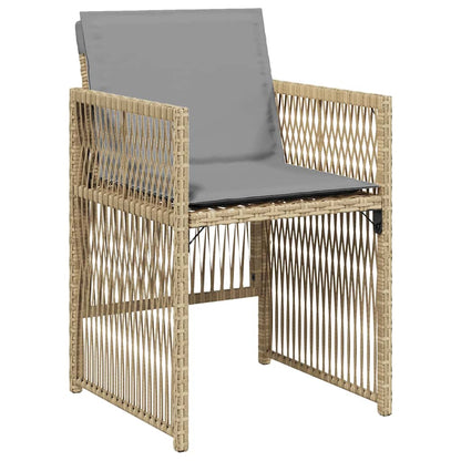 vidaXL Salon de jardin à dîner 5 pcs Acier enduit de poudre Beige