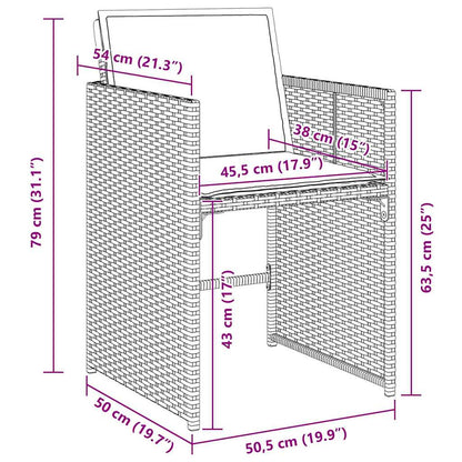 Garten Essgruppe 5 pcs Schwarz Poly-Rattan