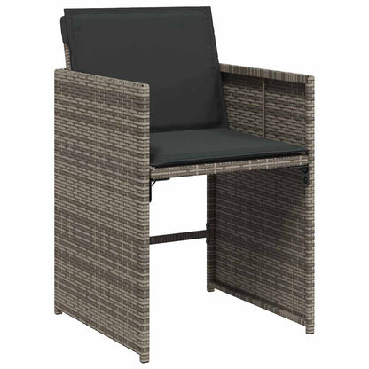 vidaXL Salon de jardin à manger 5 pcs gris résine tressée