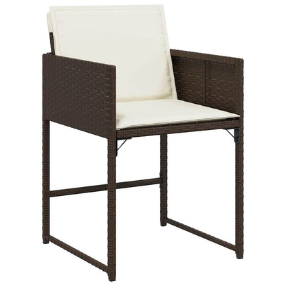 vidaXL Garten Essgruppe 5 pcs Braun Poly-Rattan