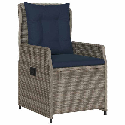 Garten Essgruppe 5 pcs Grau Poly Rattan