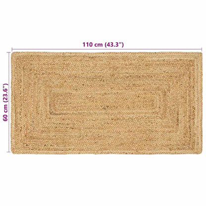 vidaXL Bereichsteppich Beige 60 x 110 cm Jute