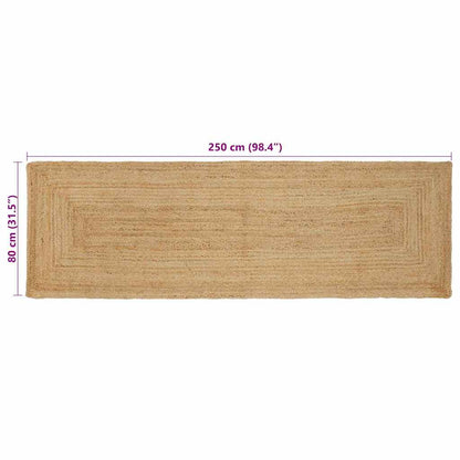 vidaXL Bereichsteppich Beige 80 x 250 cm Jute