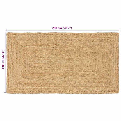 vidaXL Bereichsteppich Beige 100 x 200 cm Jute