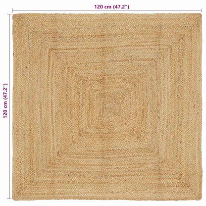 vidaXL Bereichsteppich Beige 120 x 120 cm Jute