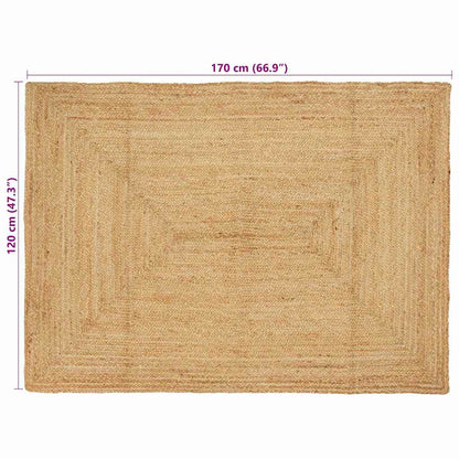vidaXL Bereichsteppich Beige 120 x 170 cm Jute