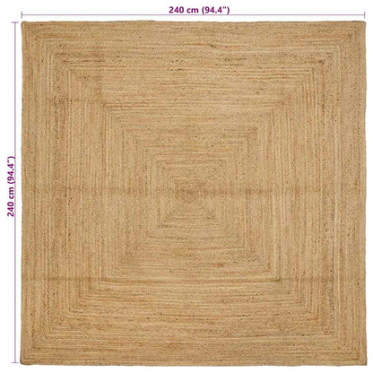 vidaXL Bereichsteppich Beige 240 x 240 cm Jute