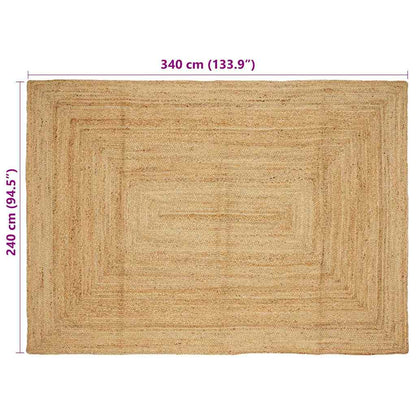 vidaXL Tapis Beige 240 x 340 cm Jute