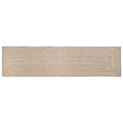 Tapis vidaXL Naturel et blanc 60 x 400 cm Jute
