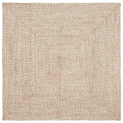 vidaXL Tapis à motifs naturel et blanc 120 x 120 cm Jute